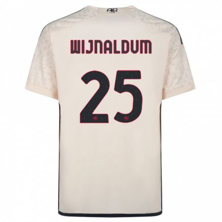 Kandiny Niño Camiseta Georginio Wijnaldum #25 Blanquecino 2ª Equipación 2023/24 La Camisa Chile