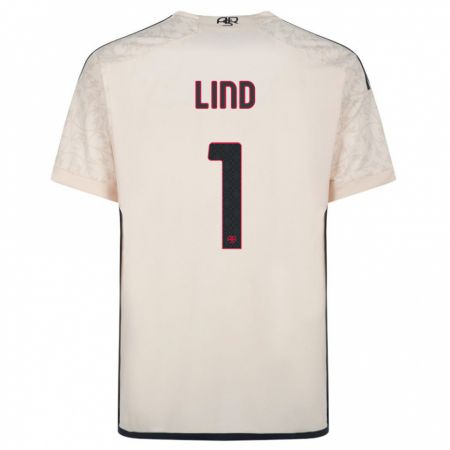 Kandiny Niño Camiseta Emma Lind #1 Blanquecino 2ª Equipación 2023/24 La Camisa Chile
