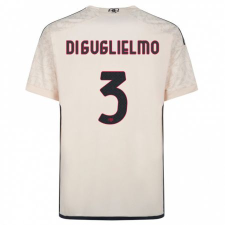 Kandiny Niño Camiseta Lucia Di Guglielmo #3 Blanquecino 2ª Equipación 2023/24 La Camisa Chile