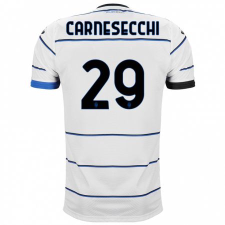 Kandiny Niño Camiseta Marco Carnesecchi #29 Blanco 2ª Equipación 2023/24 La Camisa Chile