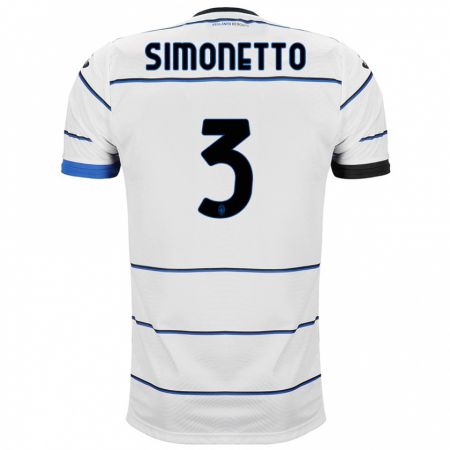 Kandiny Niño Camiseta Federico Simonetto #3 Blanco 2ª Equipación 2023/24 La Camisa Chile