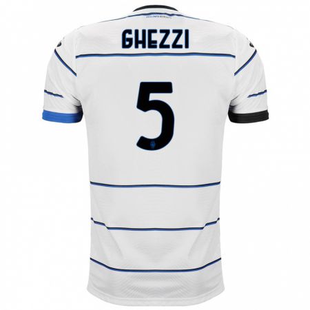 Kandiny Niño Camiseta Samuele Ghezzi #5 Blanco 2ª Equipación 2023/24 La Camisa Chile