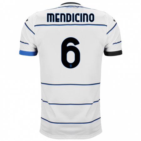 Kandiny Niño Camiseta Leonardo Mendicino #6 Blanco 2ª Equipación 2023/24 La Camisa Chile