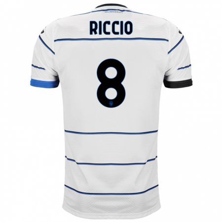 Kandiny Niño Camiseta Lorenzo Riccio #8 Blanco 2ª Equipación 2023/24 La Camisa Chile