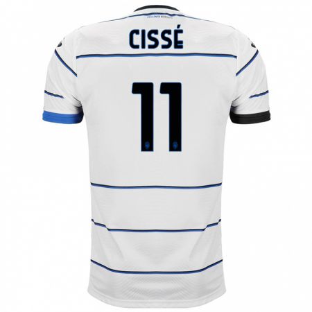 Kandiny Niño Camiseta Moustapha Cissé #11 Blanco 2ª Equipación 2023/24 La Camisa Chile
