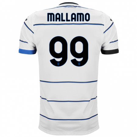 Kandiny Niño Camiseta Alessandro Mallamo #99 Blanco 2ª Equipación 2023/24 La Camisa Chile
