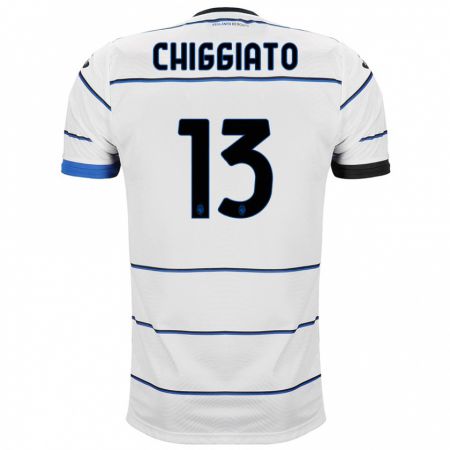 Kandiny Niño Camiseta Gabriele Chiggiato #13 Blanco 2ª Equipación 2023/24 La Camisa Chile