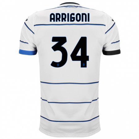 Kandiny Niño Camiseta Mattia Arrigoni #34 Blanco 2ª Equipación 2023/24 La Camisa Chile