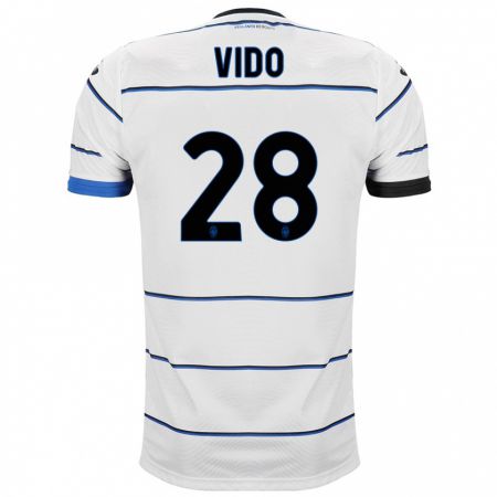 Kandiny Niño Camiseta Luca Vido #28 Blanco 2ª Equipación 2023/24 La Camisa Chile