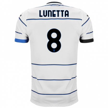Kandiny Niño Camiseta Gabriel Lunetta #8 Blanco 2ª Equipación 2023/24 La Camisa Chile