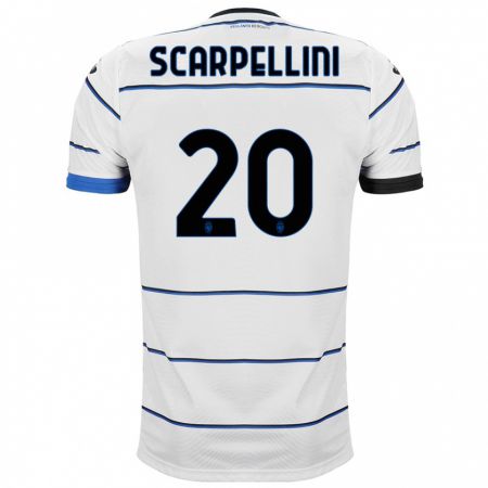 Kandiny Niño Camiseta Andrea Scarpellini #20 Blanco 2ª Equipación 2023/24 La Camisa Chile