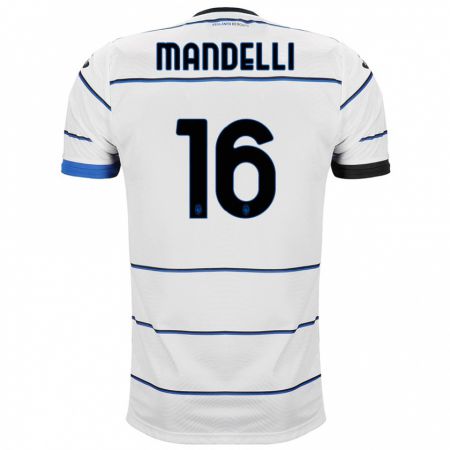 Kandiny Niño Camiseta Giulia Mandelli #16 Blanco 2ª Equipación 2023/24 La Camisa Chile