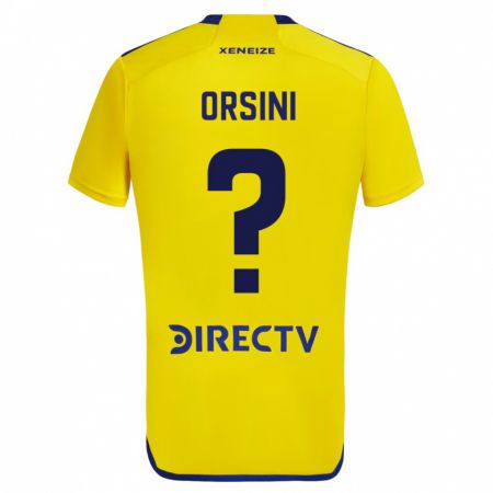 Kandiny Niño Camiseta Nicolás Orsini #0 Amarillo 2ª Equipación 2023/24 La Camisa Chile