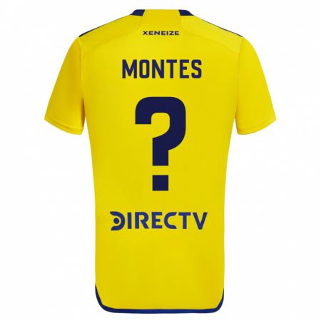 Kandiny Niño Camiseta Rodrigo Montes #0 Amarillo 2ª Equipación 2023/24 La Camisa Chile