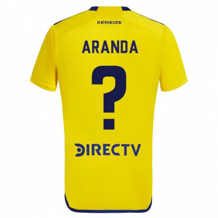 Kandiny Niño Camiseta Gabriel Aranda #0 Amarillo 2ª Equipación 2023/24 La Camisa Chile