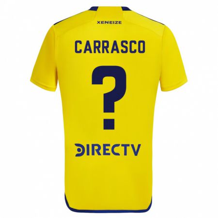 Kandiny Niño Camiseta Julián Carrasco #0 Amarillo 2ª Equipación 2023/24 La Camisa Chile