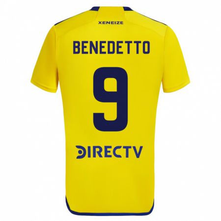 Kandiny Niño Camiseta Darío Benedetto #9 Amarillo 2ª Equipación 2023/24 La Camisa Chile