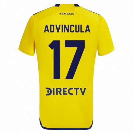 Kandiny Niño Camiseta Luis Advíncula #17 Amarillo 2ª Equipación 2023/24 La Camisa Chile