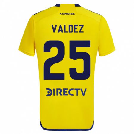 Kandiny Niño Camiseta Bruno Valdez #25 Amarillo 2ª Equipación 2023/24 La Camisa Chile