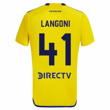 Kandiny Niño Camiseta Luca Langoni #41 Amarillo 2ª Equipación 2023/24 La Camisa Chile