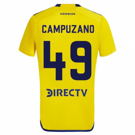 Kandiny Niño Camiseta Jorman Campuzano #49 Amarillo 2ª Equipación 2023/24 La Camisa Chile