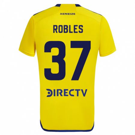 Kandiny Niño Camiseta Sebastián Díaz Robles #37 Amarillo 2ª Equipación 2023/24 La Camisa Chile