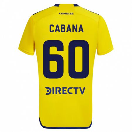 Kandiny Niño Camiseta Juan Pablo Cabaña #60 Amarillo 2ª Equipación 2023/24 La Camisa Chile