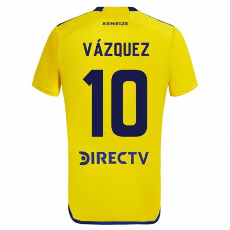 Kandiny Niño Camiseta Lucas Vázquez #10 Amarillo 2ª Equipación 2023/24 La Camisa Chile