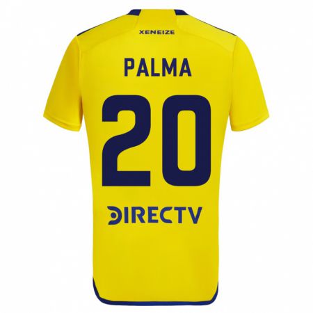 Kandiny Niño Camiseta Lucas Palma #20 Amarillo 2ª Equipación 2023/24 La Camisa Chile
