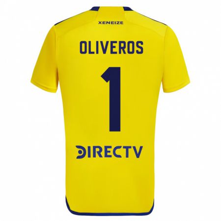 Kandiny Niño Camiseta Laurina Oliveros #1 Amarillo 2ª Equipación 2023/24 La Camisa Chile