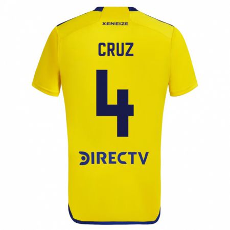 Kandiny Niño Camiseta Julieta Cruz #4 Amarillo 2ª Equipación 2023/24 La Camisa Chile