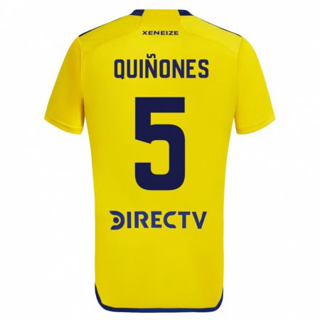 Kandiny Niño Camiseta Florencia Quiñones #5 Amarillo 2ª Equipación 2023/24 La Camisa Chile