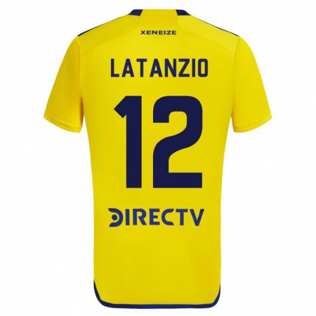 Kandiny Niño Camiseta Florencia Latanzio #12 Amarillo 2ª Equipación 2023/24 La Camisa Chile