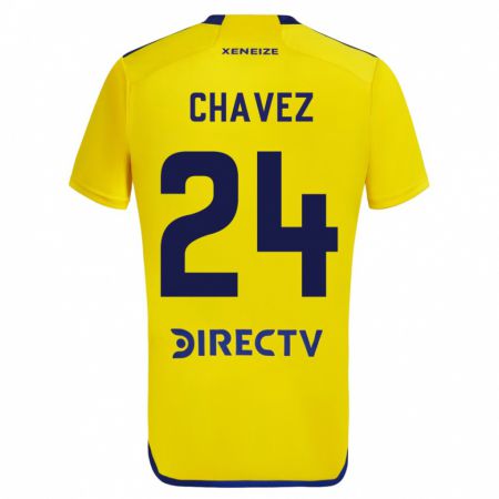 Kandiny Niño Camiseta Gabriela Chavez #24 Amarillo 2ª Equipación 2023/24 La Camisa Chile