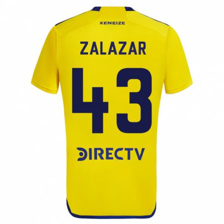 Kandiny Niño Camiseta Maximiliano Zalazar #43 Amarillo 2ª Equipación 2023/24 La Camisa Chile