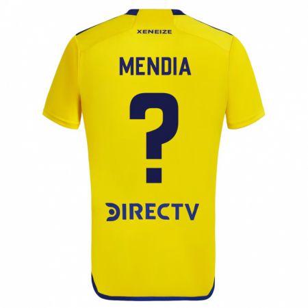 Kandiny Niño Camiseta Mateo Mendia #0 Amarillo 2ª Equipación 2023/24 La Camisa Chile