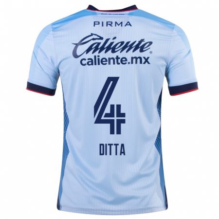 Kandiny Niño Camiseta Willer Ditta #4 Cielo Azul 2ª Equipación 2023/24 La Camisa Chile