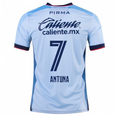 Kandiny Niño Camiseta Uriel Antuna #7 Cielo Azul 2ª Equipación 2023/24 La Camisa Chile