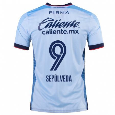Kandiny Niño Camiseta Ángel Sepúlveda #9 Cielo Azul 2ª Equipación 2023/24 La Camisa Chile
