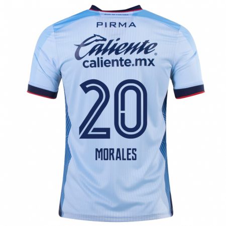 Kandiny Niño Camiseta Iván Morales #20 Cielo Azul 2ª Equipación 2023/24 La Camisa Chile