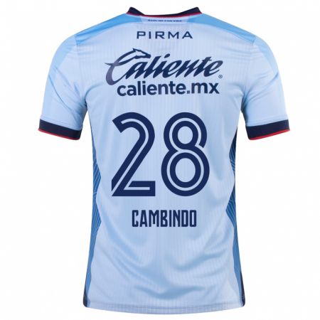 Kandiny Niño Camiseta Diber Cambindo #28 Cielo Azul 2ª Equipación 2023/24 La Camisa Chile