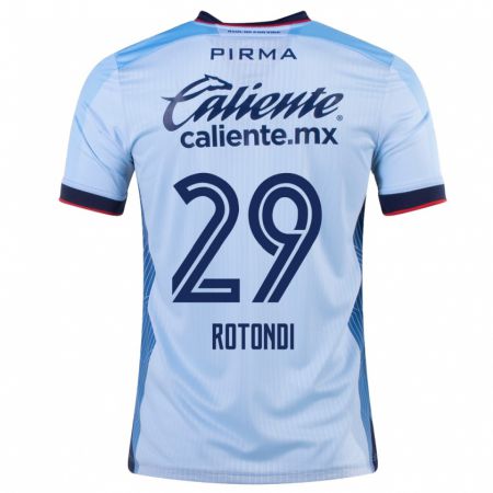 Kandiny Niño Camiseta Carlos Rotondi #29 Cielo Azul 2ª Equipación 2023/24 La Camisa Chile