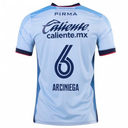 Kandiny Niño Camiseta Mirelle Arciniega #6 Cielo Azul 2ª Equipación 2023/24 La Camisa Chile