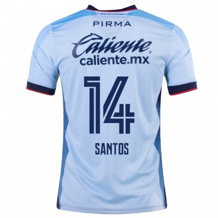 Kandiny Niño Camiseta Eleisa Santos #14 Cielo Azul 2ª Equipación 2023/24 La Camisa Chile