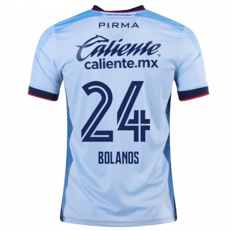 Kandiny Niño Camiseta Jatziry Bolanos #24 Cielo Azul 2ª Equipación 2023/24 La Camisa Chile