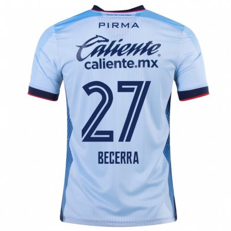 Kandiny Niño Camiseta Ana Becerra #27 Cielo Azul 2ª Equipación 2023/24 La Camisa Chile