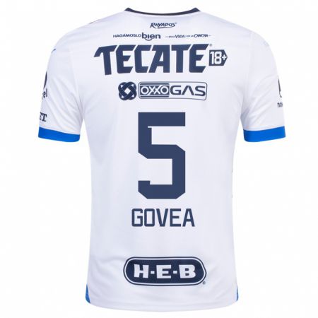Kandiny Niño Camiseta Omar Govea #5 Blanco 2ª Equipación 2023/24 La Camisa Chile