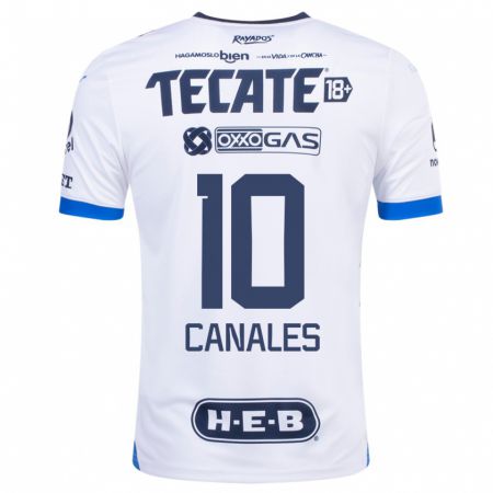 Kandiny Niño Camiseta Sergio Canales #10 Blanco 2ª Equipación 2023/24 La Camisa Chile