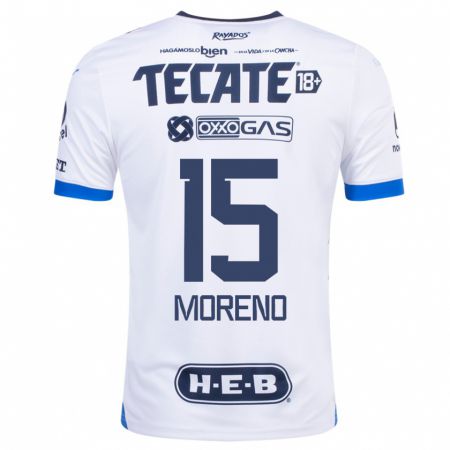 Kandiny Niño Camiseta Héctor Moreno #15 Blanco 2ª Equipación 2023/24 La Camisa Chile