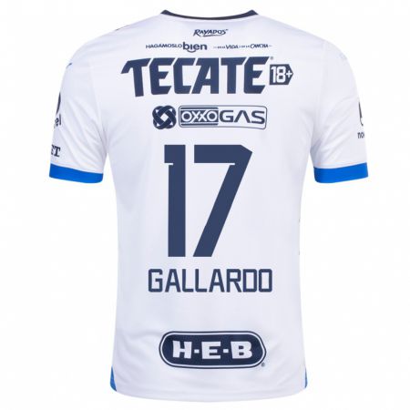 Kandiny Niño Camiseta Jesús Gallardo #17 Blanco 2ª Equipación 2023/24 La Camisa Chile